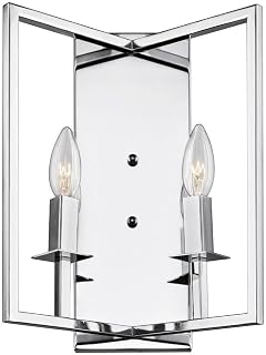 Artcraft Lighting Artcraft AC10727CH Transitional Two Light Wall Mount from Allston Collection in Chrome Finish, 10.00 inches, 14.00x10.00x5.00