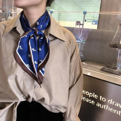 Image of Head Hair Scarf for Women,Silky Long Headscarf Purse Bag Scarfs for Handbag Fashion Satin Neck Scarves Accessories