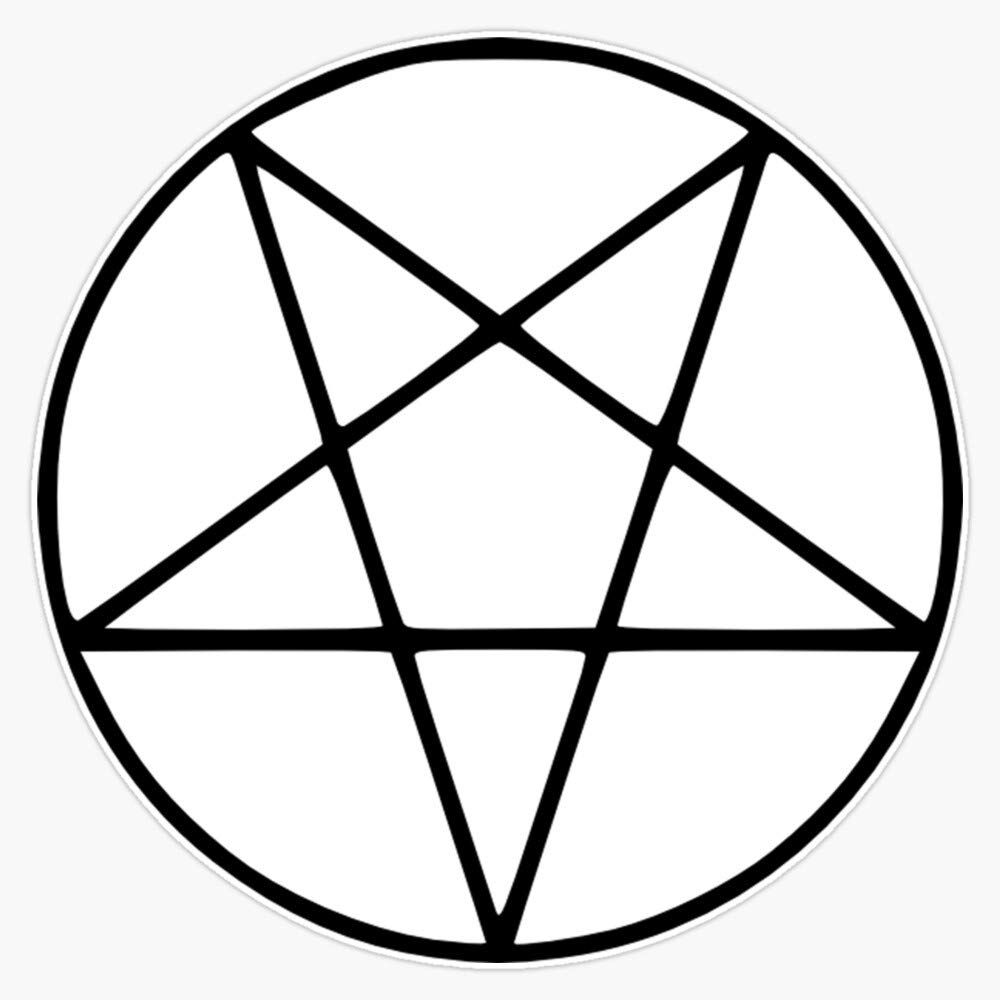Satanic Black Pentagram Vinyl Waterproof Sticker Decal Car Laptop Wall Window Bumper Sticker 5"