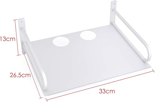 Miniatura 3 de Ace Select - Estante de aluminio montado en la pared, estante flotante AV, caja de TV, estantes de componentes para enrutador, consolas de juegos,