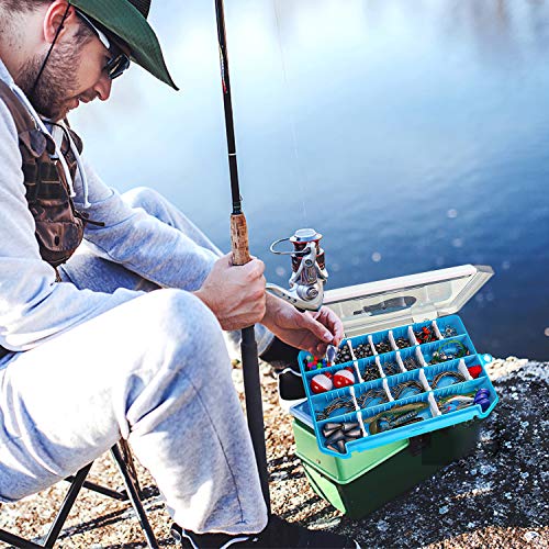 Duuv 308/192Pcs Fishing Accessories Kit, Tackle Box With Tackle Included Jig Hooks,Sinker Slides,Bobbers,Freshwater Saltwater Fishing Set Tackle Box Kit #TOP6