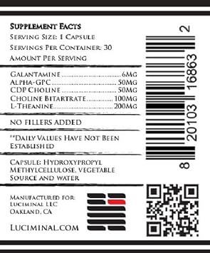 Lucidimine - Galantamine Lucid Dream Induction & Super Nootropic Supplement