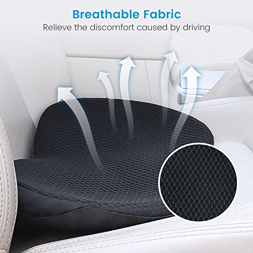 Ouzorp Car Seat Cushion, Comfort Memory Foam Car Seat Pad, Sciatica & Lower Back Pain Relief, Office Chair Car Seat Cushions For Driving #TOP4
