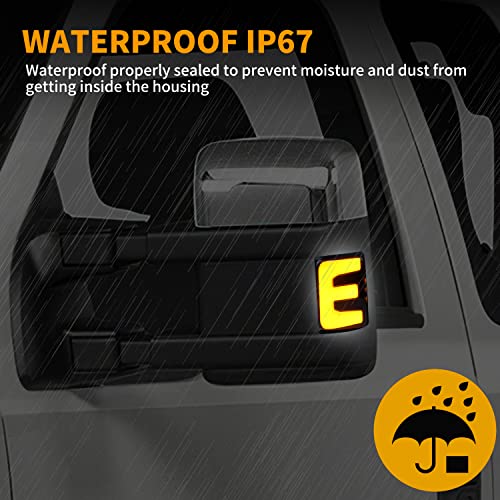 Autboom Side Mirror Marker Lights Switchback Led Mirror Turn Signal & Running Lights Compatible With 2008-2016 F250 F350 F450 F550 Super Duty Mirror Lights Drl Parking Lamp #TOP4