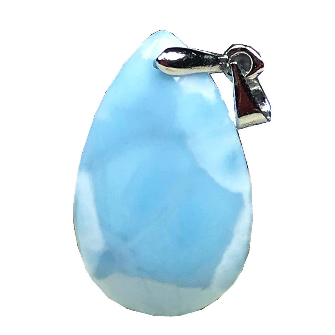 Pendentif Larimar Bleu Caraïbes Argent 925 Sterling Fait Main - Longueur 1,75 Pouce, Neuf