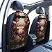 LPLSNWS Baby Cow Strawberry Printed car seat kick pads - 2-pack, seat back protectors with large capacity pockets