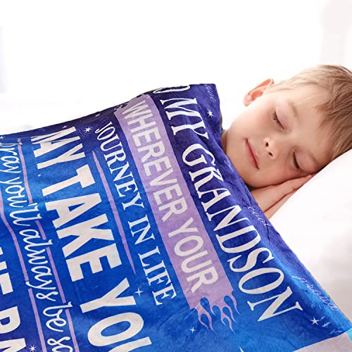 Grandson Gifts From Grandma, To My Grandson Blanket From Grandma, Birthday Gifts For Grandson, Grandson Graduation Gifts Ideas, Gifts For Grandson Soft Flannel Throw Blankets 50''X60'' #TOP2