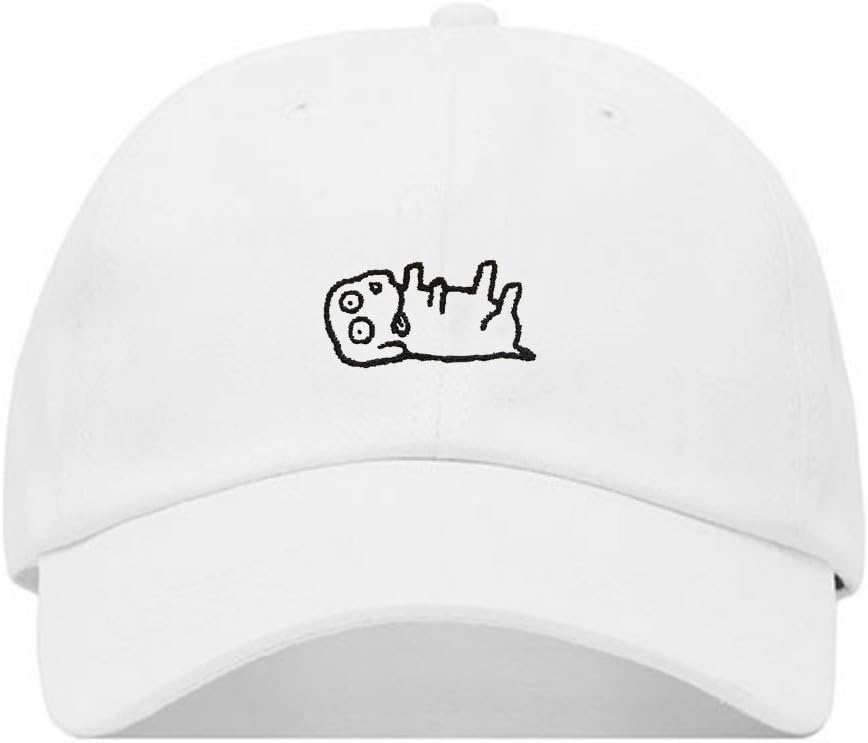Lazy Dog Baseball Hat, Embroidered Dad Cap, Unstructured Soft Cotton, Adjustable Strap Back (Multiple Colors)