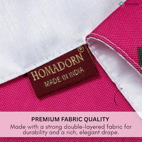 Image of HOMADORN Premium Digital Printed Table Runner - Double Layered Durable Fabric, Elegant Dining & Coffee Table Decoration, Fade-Resistant Prints, Easy Care (13x72 Inches ( 6 Seater), Lotus Bloom)