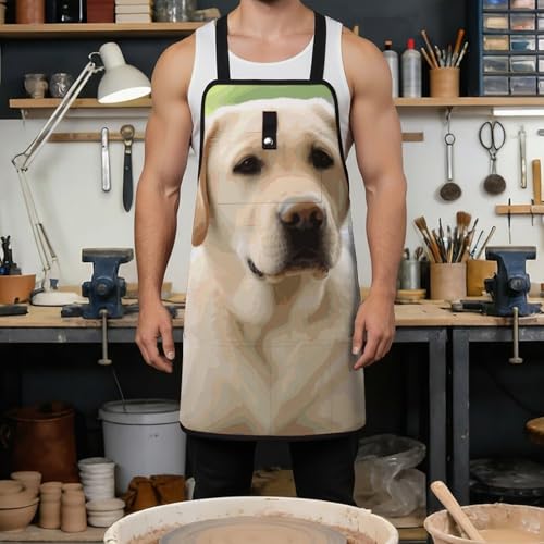 Delantal de trabajo impermeable con diseño Labrador para hombre y mujer miniatura 4