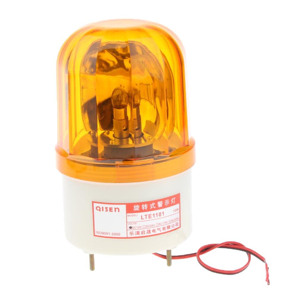 12v led rotating strobe warning light round signal beacon flash lamp yellow
