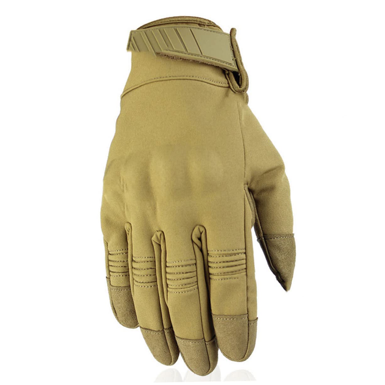 FRCOLOR 1Pc Windproof Half Finger Sports Gloves for Outdoor Activities Durable Breathable Cycling Gloves with Touch Screen Function Ergonomic Design for Men Wolf Brown