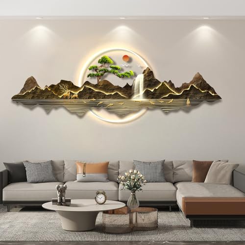 3D LED Wandkunst mit beleuchtetem Design für moderne Wohndeko im Wohnzimmer und Schlafzimmer