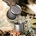 Lixada Titanium Camping Cookware with Folding Spork, 750ml Camping Titanium Pot & 450ml Coffee Mug with Foldable Handle & Lid, Portable Outdoor Cookware Set for Backpacking Hiking Cooking
