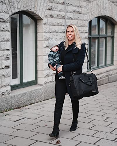 Sac à langer Twistshake 15 L noir avec matelas et compartiments biberons