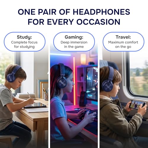 Image of ARTIX Wireless Headphones for Kids Bluetooth Headphones for School (Blue)