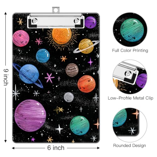 Image of Small Plastic Clipboard 6 x 9 in, Standard A5 Size Fashion Clip Board