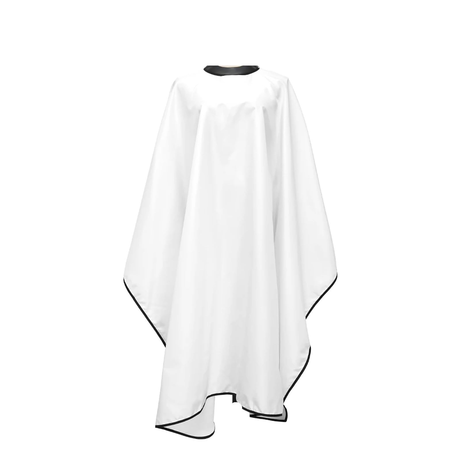 Capo Barbiere 4 Pezzi Collare in Silicone Fibbia Salone da Barbiere Grembiule da Parrucchiere Mantelle da Barbiere Cappotto in Stoffa da Barbiere Impermeabile Strumenti da Barbiere(White)