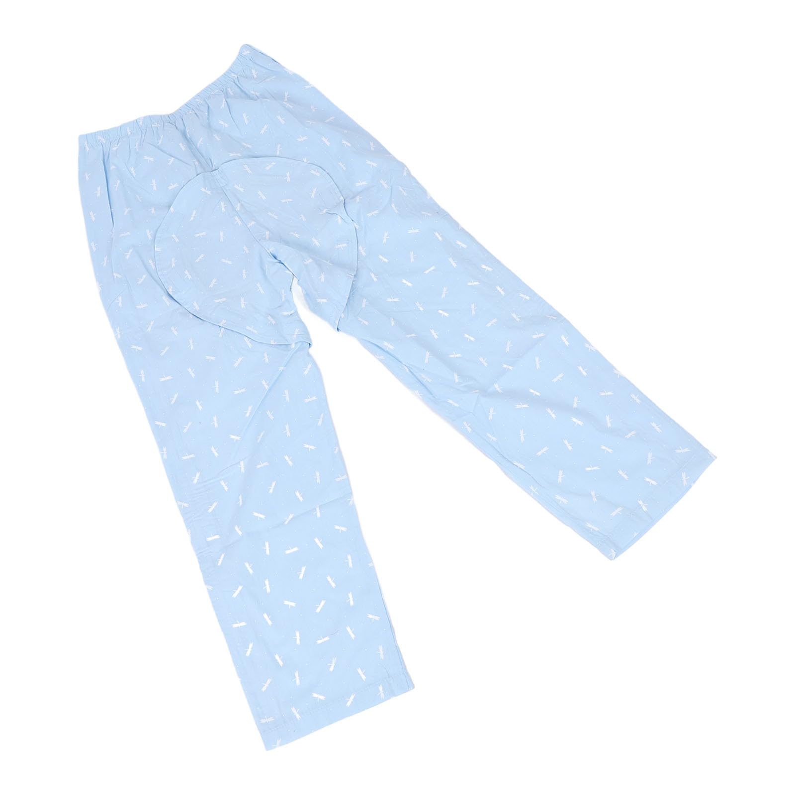 Pongnas Pantaloni per Pazienti Costretti a Letto Abbigliamento per Disabili con Cerniere Design con Apertura Sul Cavallo per Anziani Cura Dell'incontinenza Post Operatoria Stampa