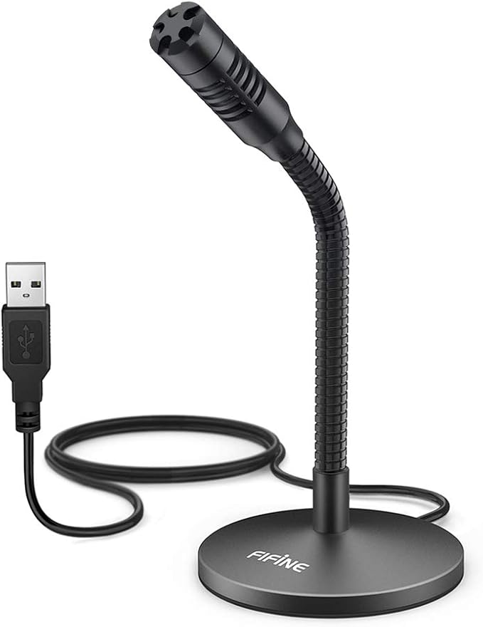 Fifine USB Computer PC Microphone for Dictation and Recording, Mini