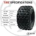 Ocelot P357 ATV Rear Tire 20x11-8 GNCC Holeshot Sport RAZR Style 4-Ply Bias Construction with Non-Directional Tread Pattern For Durability, Grip, and Traction