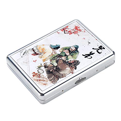 Cigarettes Case Box with Lighter Metal Full Pack 20 Regular Cigarettes USB Lighter Portable Rechargeable Flameless Windproof Electric Cigarette Lighter (6)