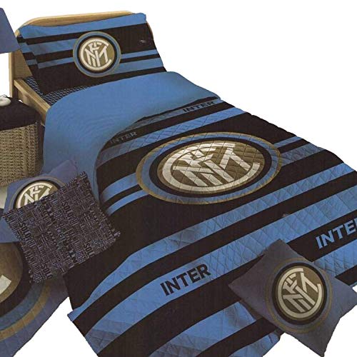 Hermet Inter 6439590P511 Copriletto, Poliestere, Blu/Nero, 51X36X10 Cm