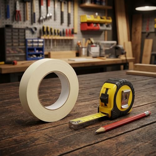 Image of Masking Tape 0.75 inch x 55 Yards x 10 Rolls, White Painters Tape for General Purpose Use, 550 Yards in Total