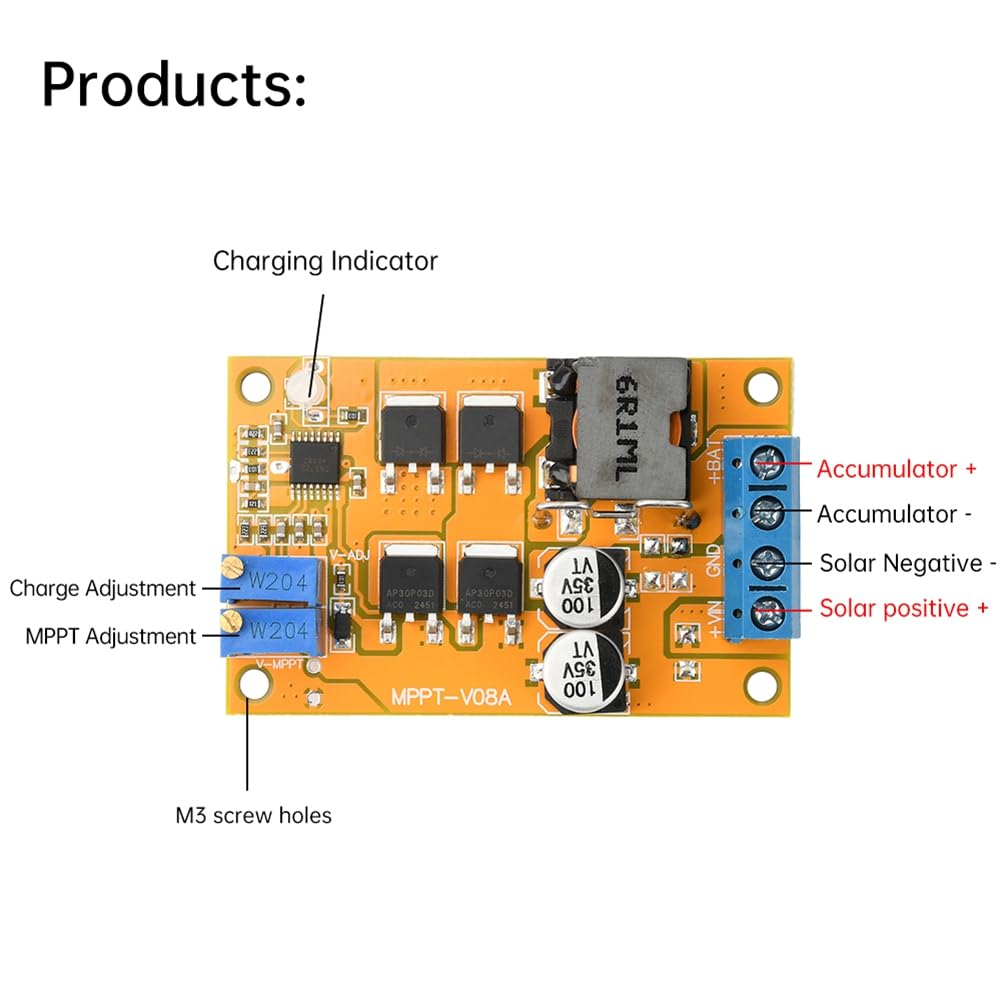 MPPT Solarpanel 8-28V 5A 100W Solar-Laderegler DC-Eingang Automatischer Umschalt-Solar-Ladegerät für 9V 12V 24V Systeme