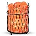 Natural Himalayan Salt Lamp, Tall Round Metal Basket lamp with Dimmer Switch | 8-10 lbs