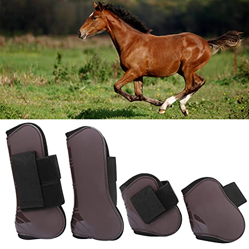 Guêtres de tendon de cheval antichoc en PU pour saut d'obstacle - 6