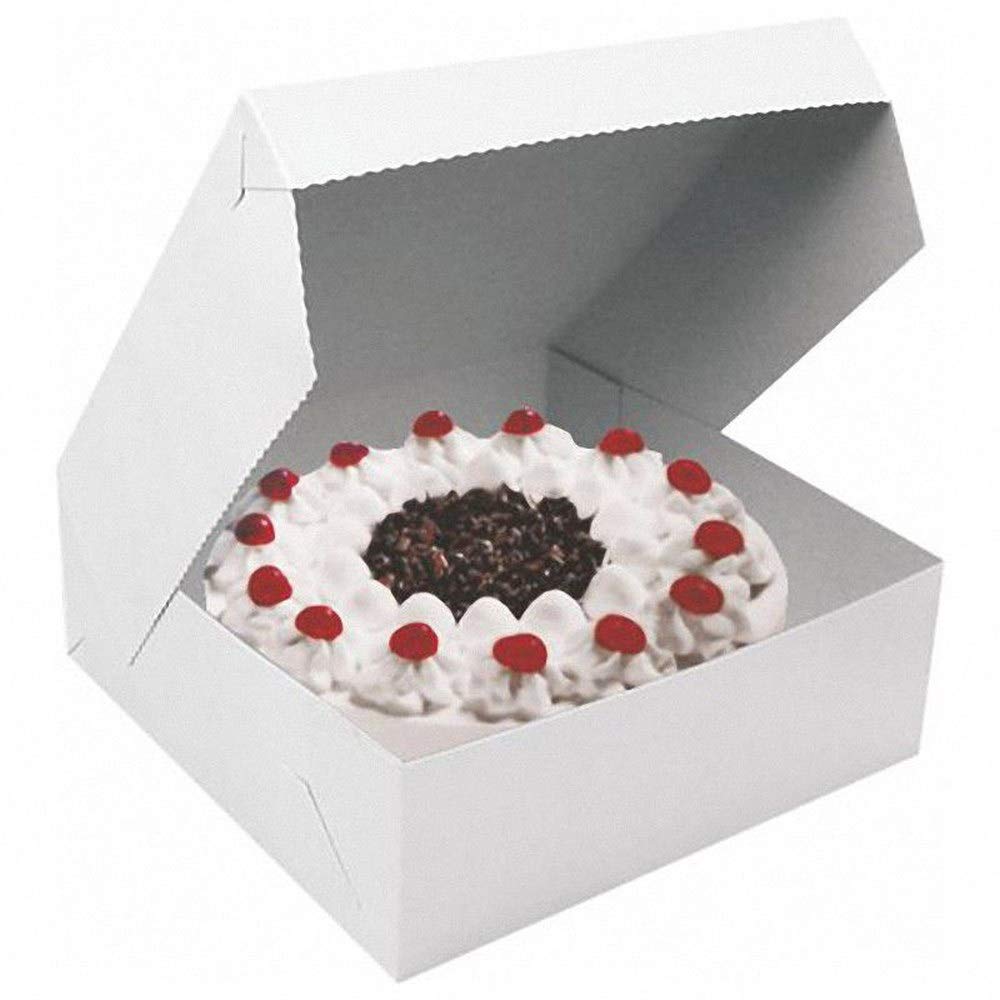 50 Kuchenkarton - Tortenkarton 20x20x10cm weiß