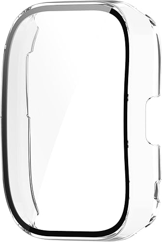 Miniatura 8 de RuenTech Protector de pantalla compatible con Amazfit Bip 5, funda protectora de policarbonato impermeable, película de vidrio templado HD integrada