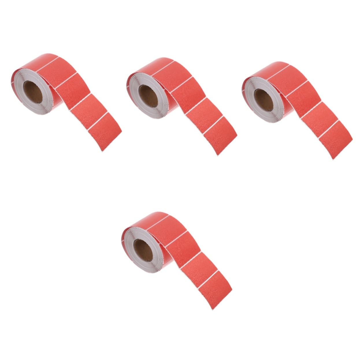 TEHAUX 4pezzi Etichette Termiche Colorate Autoadesive Per Stampante Stickers Senza Odore Impermeabili e Resistenti All Confezione Da Rosso Per Ufficio e Attività Commerciali