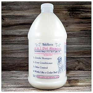 Minsheen Dog Grooming Shampoo and Conditioner, Natural Itch Relief for Dogs and Pets PH Balanced, Made in USA, 64 Concentrated Ounces