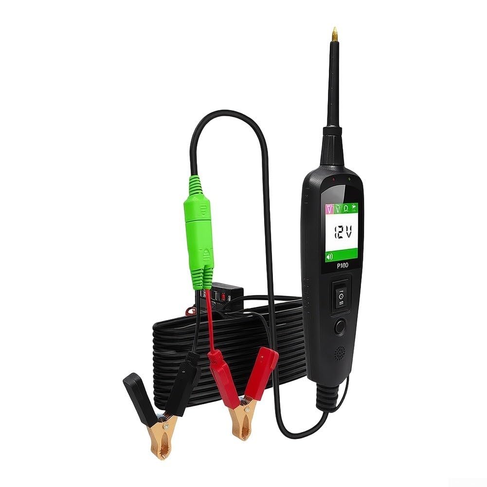 P100 - Comprobador de circuitos para coche (6 – 30 V, pantalla LCD, para