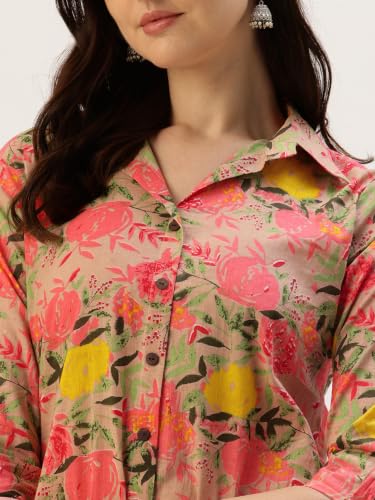 Image of feranoid Classic Collared Cotton Shirt with 3 /4 Sleeve for a Timeless Casual Look