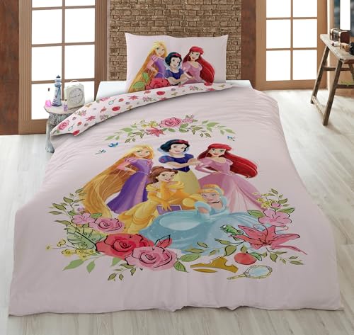 Aymax Bettwäsche Pincesse Disney aus Baumwolle, 100 % Baumwolle, wendbarer...