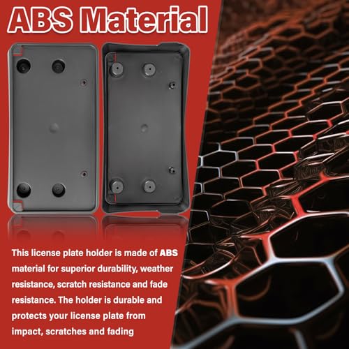 Image of License Plate Bracket Accessories for Chevrolet Chevy Traverse 2013 2014 2015 2016 2017, Front Bumper License Plate Holder Replacement Frame Black Mount
