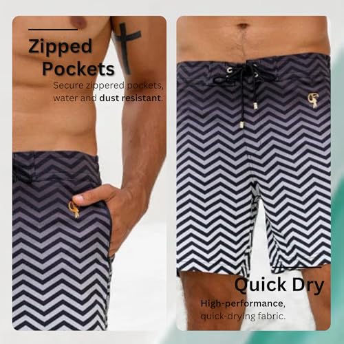 Tucann Men's Trunks 7" Compression Liner Quick Dry Zipper Pocket Chlorine Resistan 4 Way Stretch Faded Swim Shorts for Men2