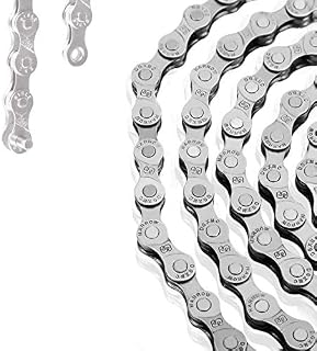 ECHG 6/7/8-Speed Bicycle Chain, 116 Links Steel High Strength Bike Derailleur Chain for 6/7/8-Gear Road Mountain Bicycle (4.9ft)