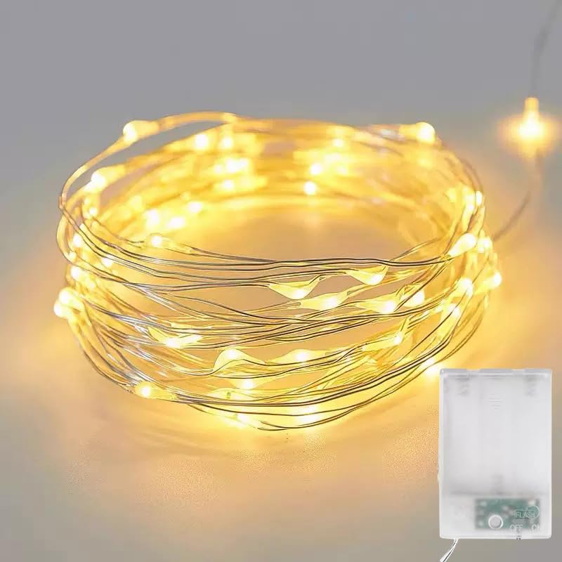 FREMON Guirnalda Luces Pilas, 5M 50LEDs Luz Navidad, 8 Modos Luces LED Pilas, Luces de Hada, Cadena Luces Exterior e Interior para Decoración Árbol, Boda, Fiesta, Habitación, Compleaño, Terraza