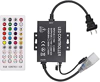 Vista 10 de Luz de neón LED, cuerda de luz LED con control remoto Bluetooth, CA 110-130V RGB regulable impermeable 5050 60 LED/m tira de luz para edificios