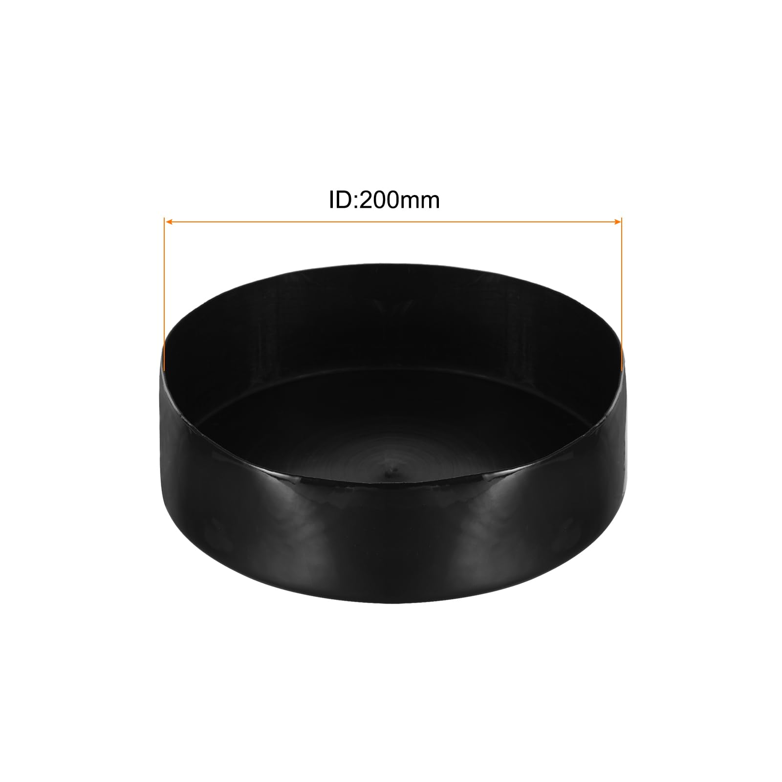QUARKZMAN 200mm(7 7/8") Tappi di Estremità in Gomma, Tappi di Inserimento in Vinile Rotondi per Tubi, Recinzioni, Pali per Tubi, Mobili, Ringhiere, Neri