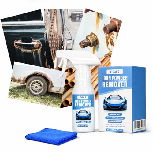 Rust Dissolver Trigger Iron Powder Remover | Heavy-Duty Corrosion Remover for Metal Tools, Cars, Bikes, Grills, Bolts, Firearms & More | 120ml(Box+Rust Remover 120ml+Towel 15 * 20)