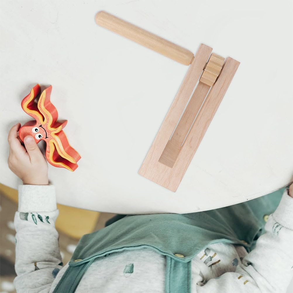 Gadpiparty 4 szt. drewniana grzechotka wytwarzająca hałas, tradycyjna meksykańska grzechotka instrument, zabawka do raczkowania, zabawka edukacyjna dla dzieci, imprezy sportowe