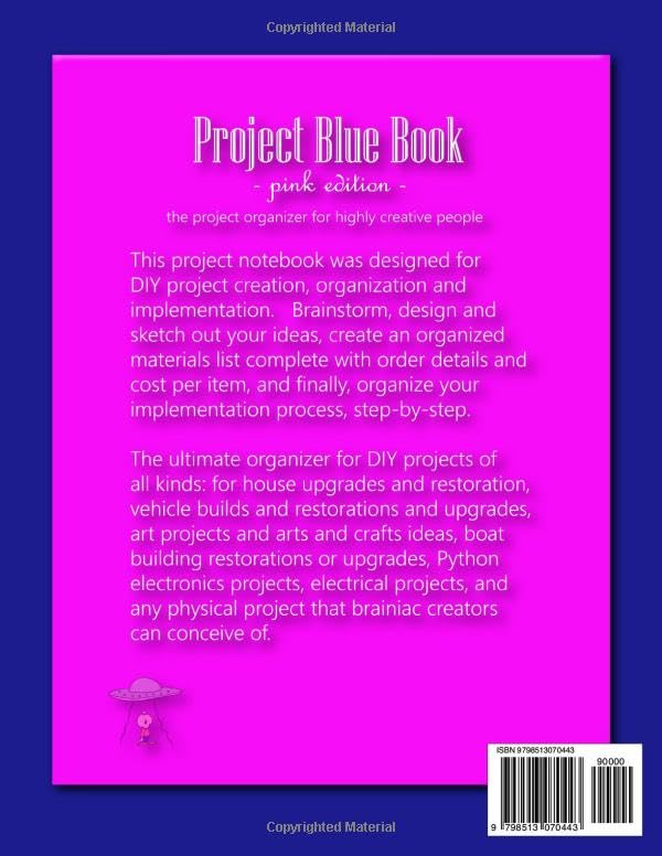 Project Blue Book - Pink Edition - the project organizer for highly creative people; the stress free organizer/tracker for DIY & pro projects of all kinds image 3