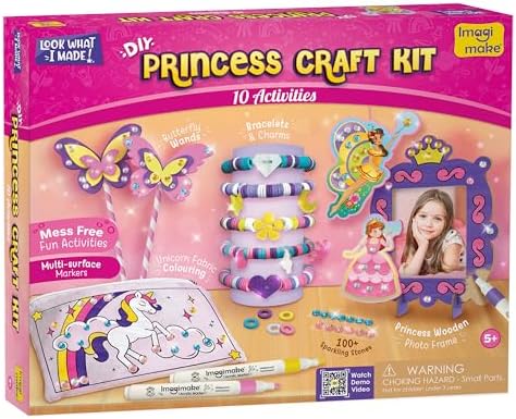 Imagimake Princess Craft Kit | 10 Mess-Free DIY Activities | Brac...