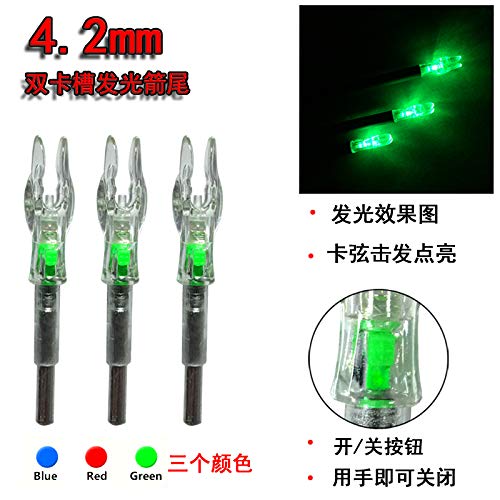 Led Lighted Arrow Nocks for ID 4.2mm/165 for Victory Easton G-Uni shafts Pack of 6