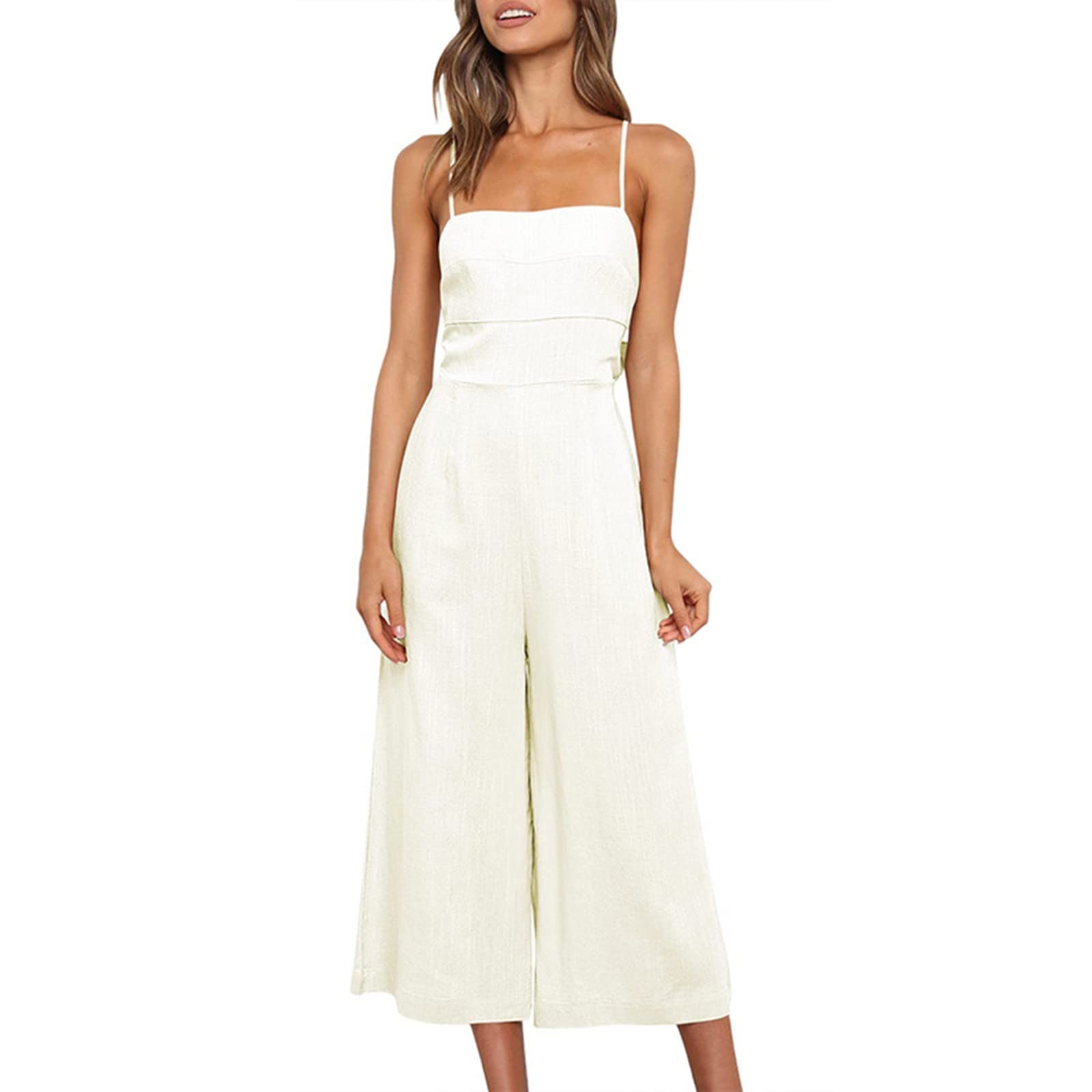 L9WEI Mono elegante con un solo hombro para mujer, cintura alta, pierna ancha, estilo informal, suelto, estampado, túnica, ideal para fiesta